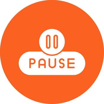 Pause Media Button Glyph Multi Circle vector