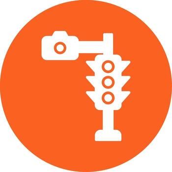Automated Traffic Cam Symbol Glyph Multi Circle vector