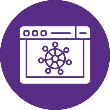 Kubernetes Cluster Management Glyph Multi Circle vector