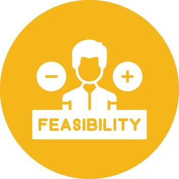 Operational Feasibility Risk Study Glyph Multi Circle vector