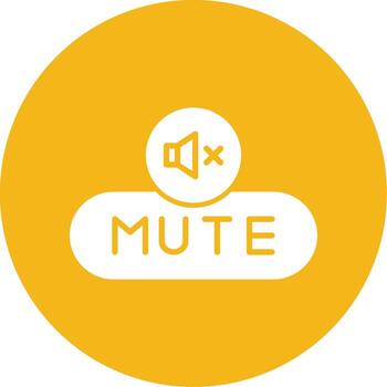 Mute Sound Button Glyph Multi Circle vector