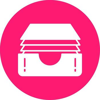 apilable documento bandeja glifo multi circulo vector