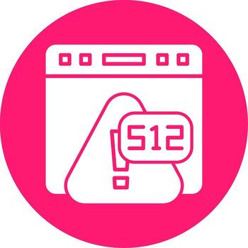 error 512 web servidor memoria fracaso glifo multi circulo vector