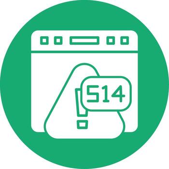 Error 514 DNS Resolution Timeout Glyph Multi Circle vector