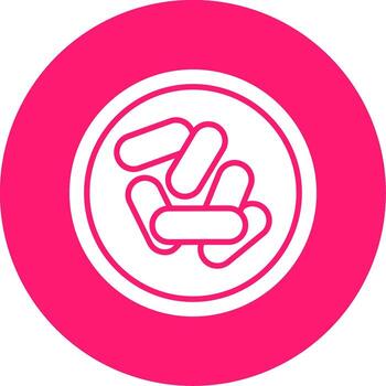 Bacillus subtilis Soil Microbe Glyph Multi Circle vector