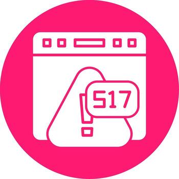 Error 517 Script Execution Timeout Glyph Multi Circle vector
