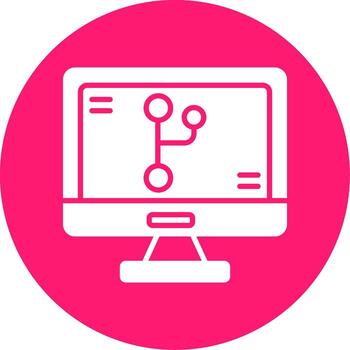 git versión controlar herramienta glifo multi circulo vector