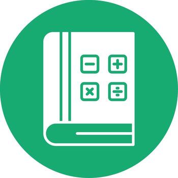 Math Textbook with Formula Glyph Multi Circle vector