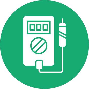 Digital Multimeter Device Glyph Multi Circle vector