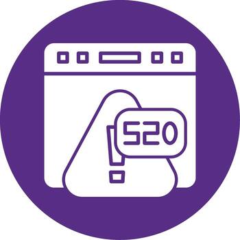 error 520 desconocido web error respuesta glifo multi circulo vector