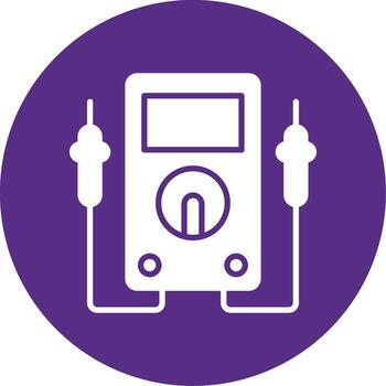Handheld Voltage Tester Glyph Multi Circle vector