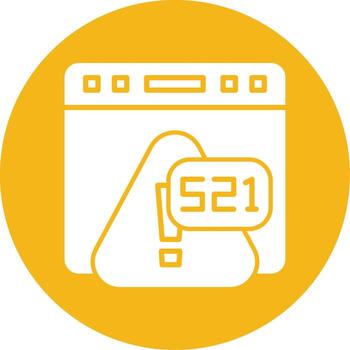 error 521 web servidor abajo error glifo multi circulo vector