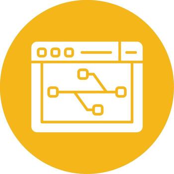 versión controlar rama icono glifo multi circulo vector