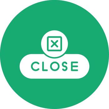 Close Window Button Glyph Multi Circle vector