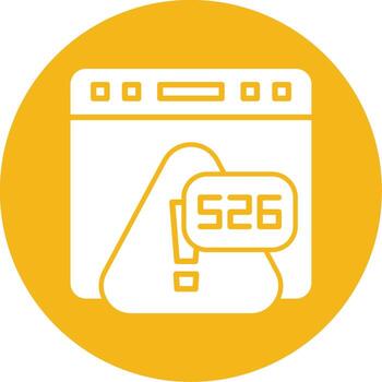 Error 526 Invalid SSL Certificate Glyph Multi Circle vector