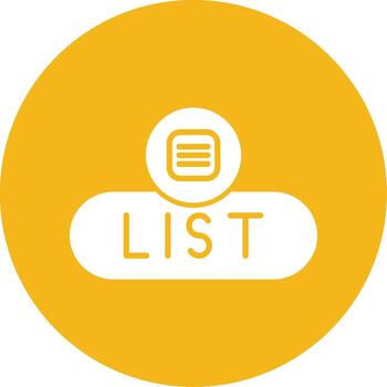 List View Toggle Button Glyph Multi Circle vector