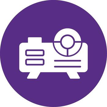 Digital Projector Device Glyph Multi Circle vector