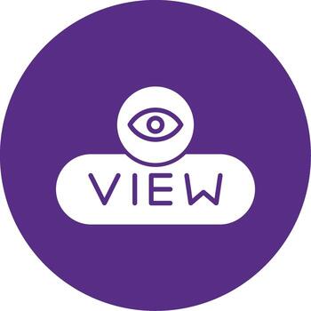 ver detalles botón glifo multi circulo vector