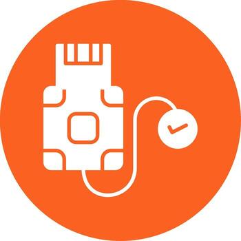 Ethernet Network Cable Glyph Multi Circle vector