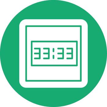 Real Time Digital Display Glyph Multi Circle vector