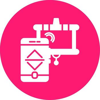 Wireless Presentation Remote Glyph Multi Circle vector