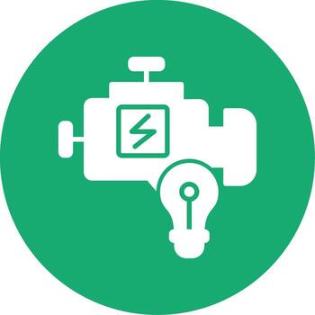 Engine Check Warning Light Glyph Multi Circle vector