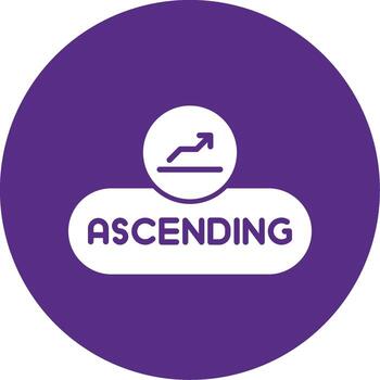 Ascending Order Button Glyph Multi Circle vector