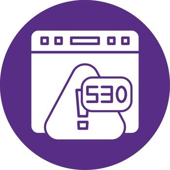error 530 web hospedaje error glifo multi circulo vector