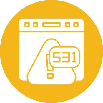 error 531 río arriba servidor Reiniciar glifo multi circulo vector