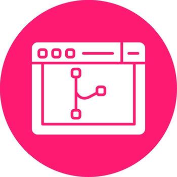 Code Merge Branch Tool Glyph Multi Circle vector