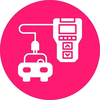 Digital Diagnostic Tool Glyph Multi Circle vector