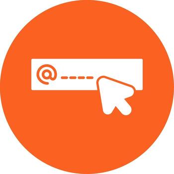 Mention Username Handle Glyph Multi Circle vector