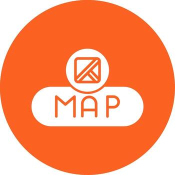 View Map Button Glyph Multi Circle vector