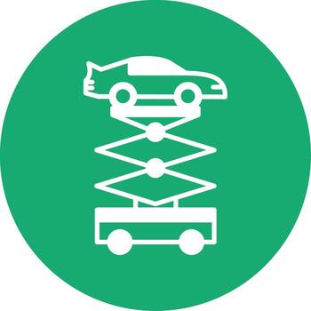 Engine Block Hoist Glyph Multi Circle vector