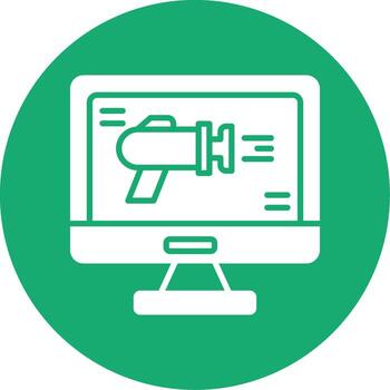 Git Push to Remote Symbol Glyph Multi Circle vector