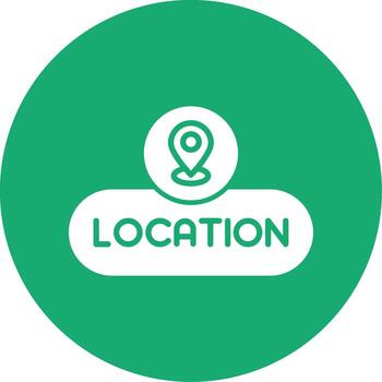 Location Pin Button Glyph Multi Circle vector