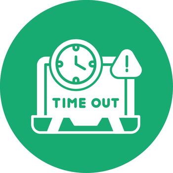 Request Timeout Error Glyph Multi Circle vector