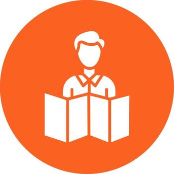 Physical Map Reading Glyph Multi Circle vector