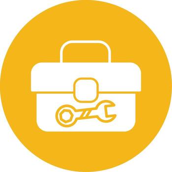 Portable Tool Storage Box Glyph Multi Circle vector