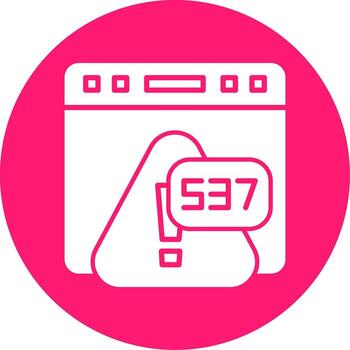 Error 537 Redis Cache Failure Glyph Multi Circle vector
