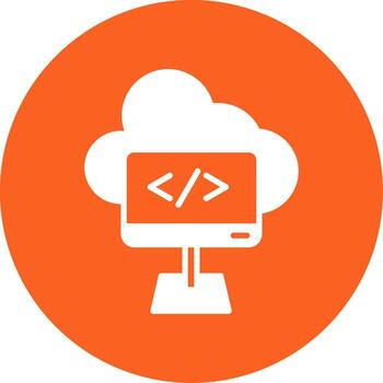 Subscription Based Cloud Application Glyph Multi Circle vector