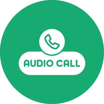 Start Audio Call Button Glyph Multi Circle vector