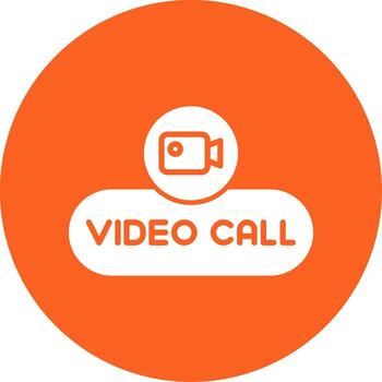 Start Call Button Glyph Multi Circle vector