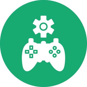 Main Game Menu Interface Glyph Multi Circle vector