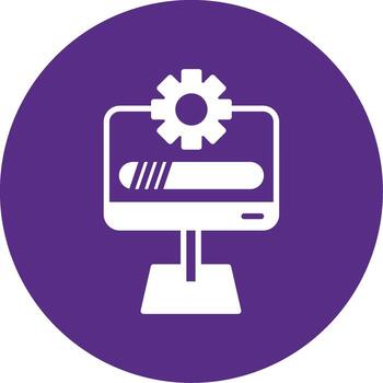 Required Software Update Alert Glyph Multi Circle vector