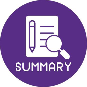 Condensed Summary Overview Glyph Multi Circle vector