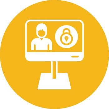 Encrypted Password Manager App Glyph Multi Circle vector