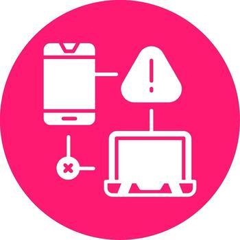 Connection Aborted Glyph Multi Circle vector