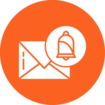 entrante correo electrónico notificación icono glifo multi circulo vector