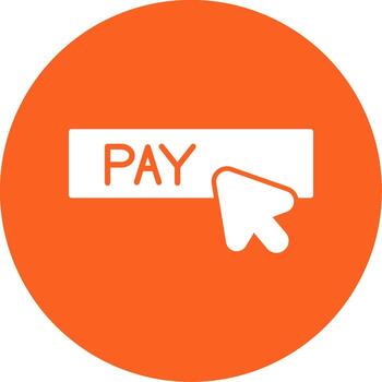 Pay with Card Glyph Multi Circle vector